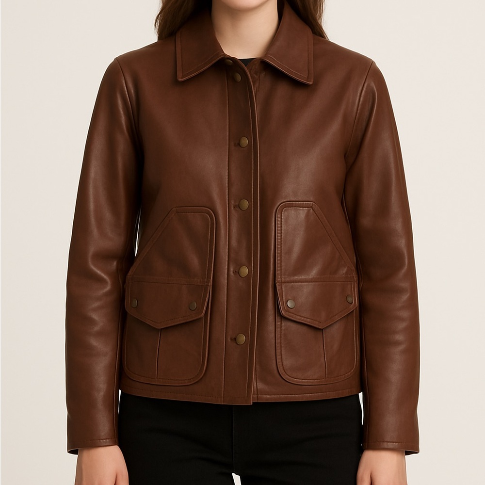 Ralph Lauren Women's Brown Leather Jacket